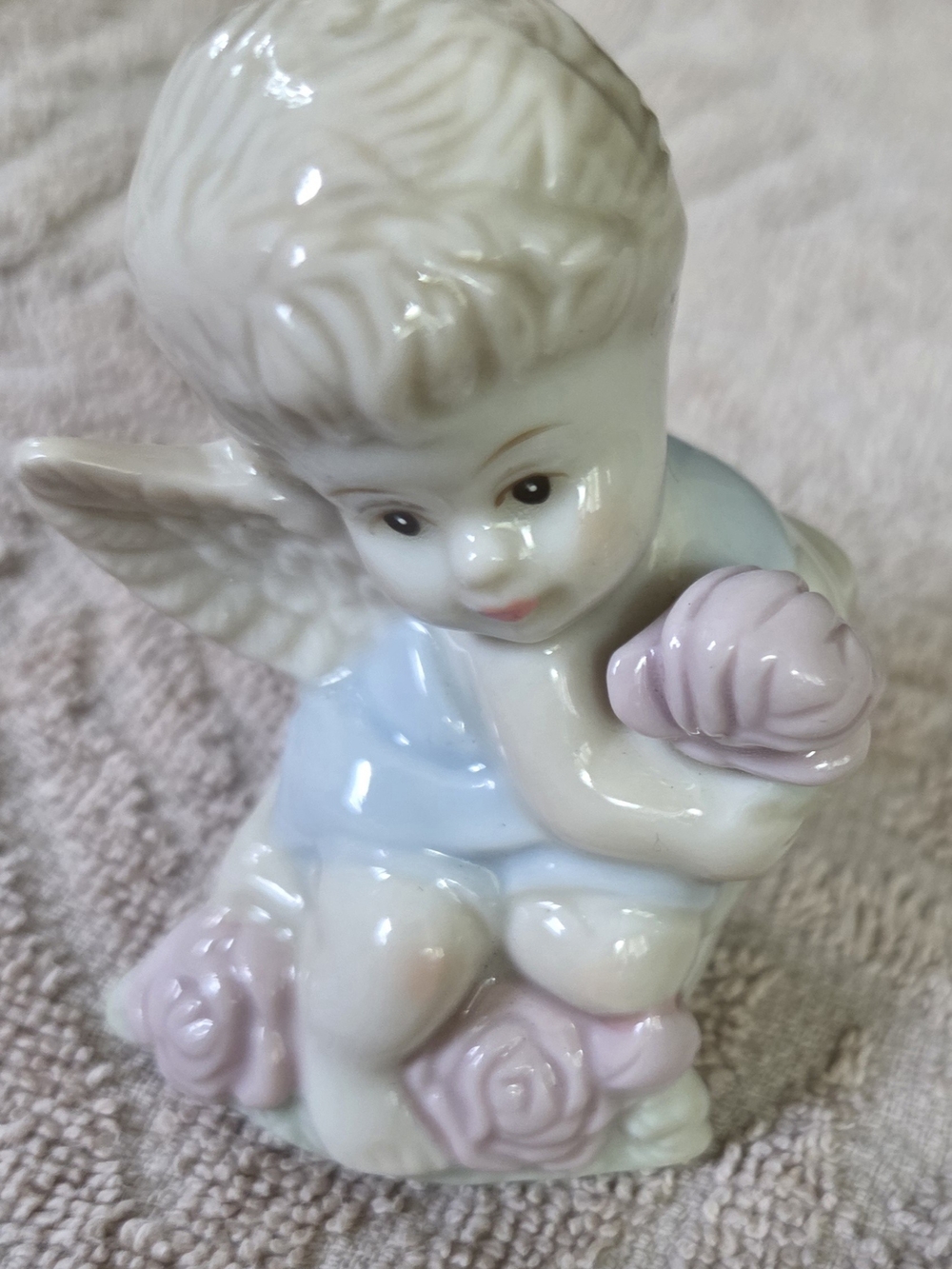 Vintage Miniature Porcelain Cherub angel